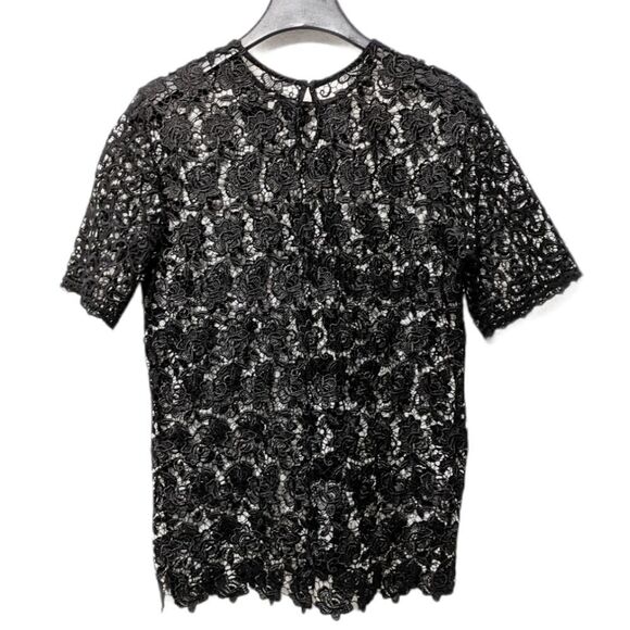 SINCERELY JULES Black Jet Lace Blouse S - Picture 7 of 9